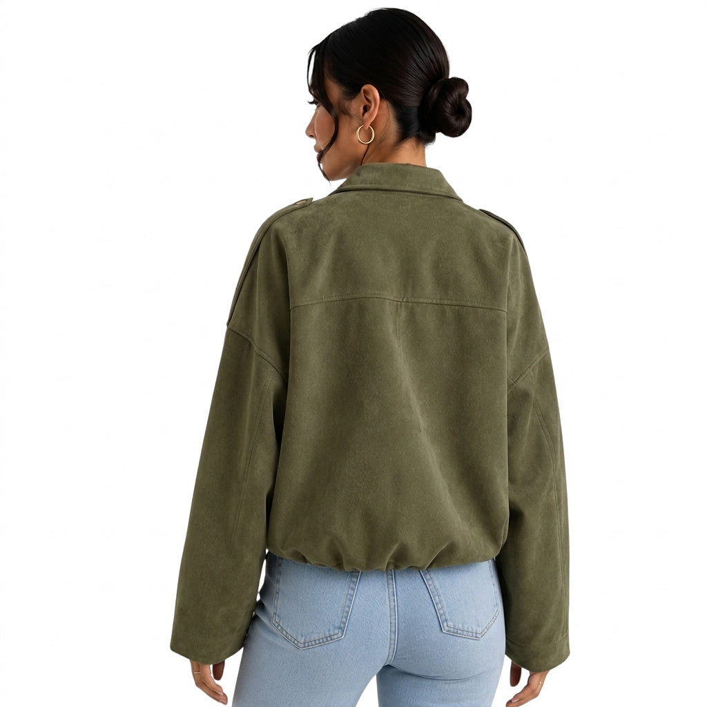 Damenjacke mit Kragen und Reißverschluss-Jacket for women-Alpenkind