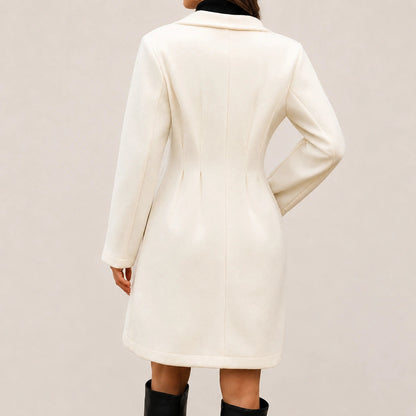Damenmantel mit Reverskragen und Knopfleiste-Jacket for women-Alpenkind