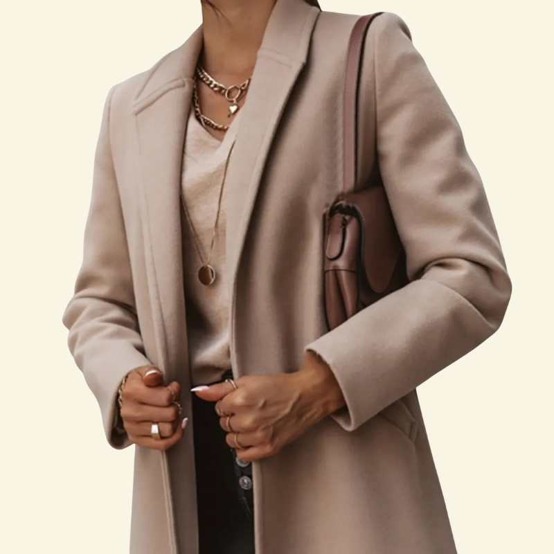 Damenmantel mit Reverskragen und Knopfleiste-Coats Women-Alpenkind