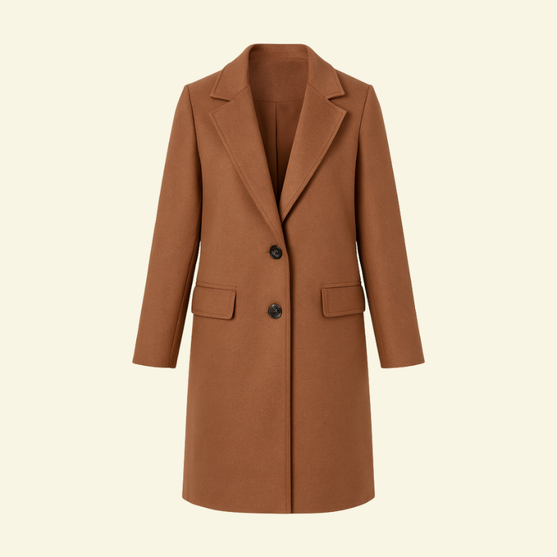 Damenmantel mit Reverskragen und Knopfleiste-Coats Women-Alpenkind