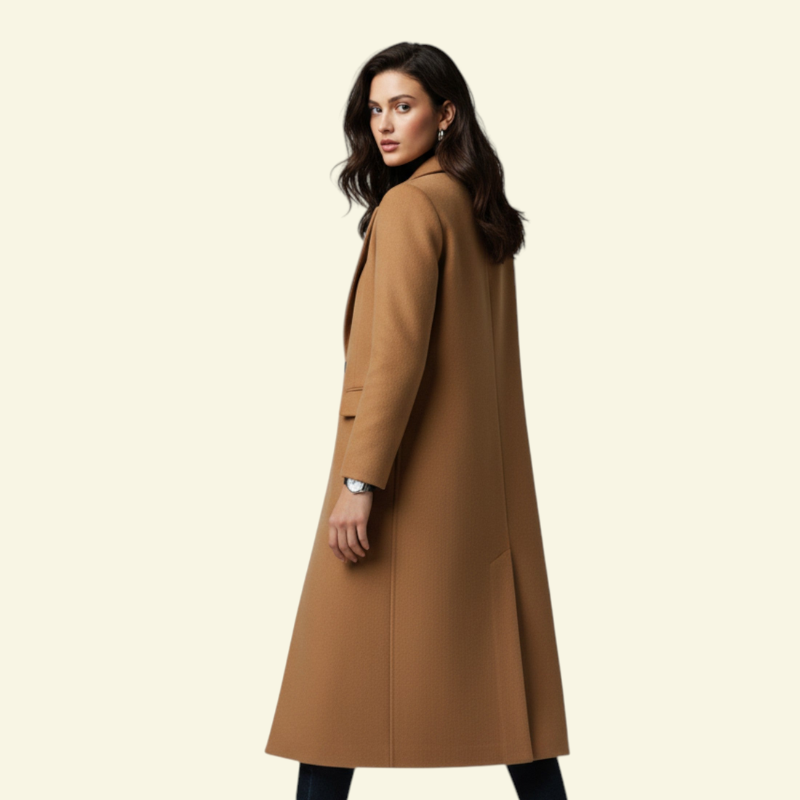 Damenmantel mit Reverskragen und Knopfleiste-Coats Women-Alpenkind