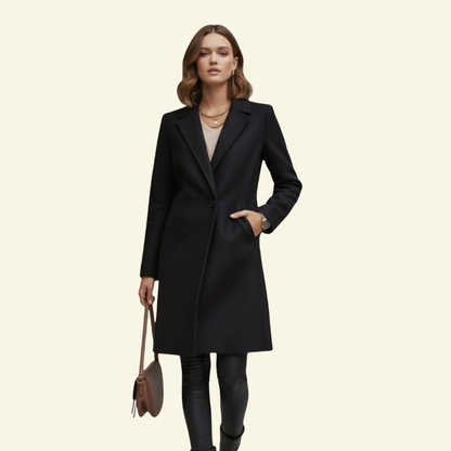 Damenmantel mit Reverskragen und Knopfleiste-Coats Women-Alpenkind