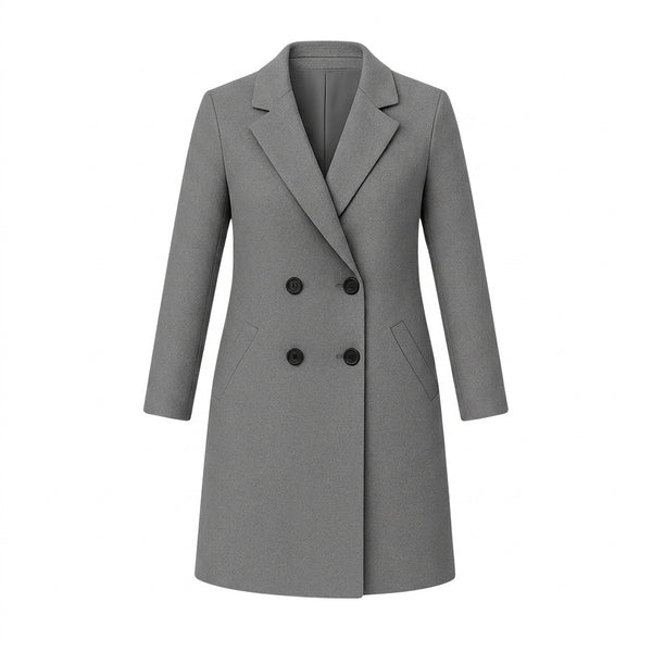 Damenmantel mit Reverskragen und Knopfleiste-Coats for women-Alpenkind