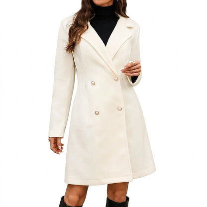 Damenmantel mit Reverskragen und Knopfleiste-Jacket for women-Alpenkind