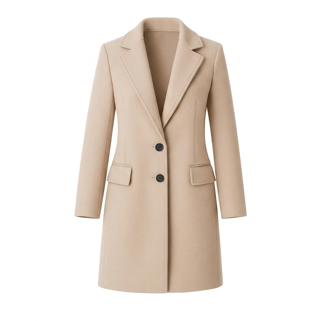 Damenmantel mit Reverskragen und Knopfleiste-Coats Women-Alpenkind