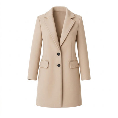 Damenmantel mit Reverskragen und Knopfleiste-Coats Women-Alpenkind