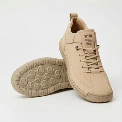 Damskie sneakersy z niską cholewką, sznurowane, z paskiem bocznym-Footwear for women-Alpenkind
