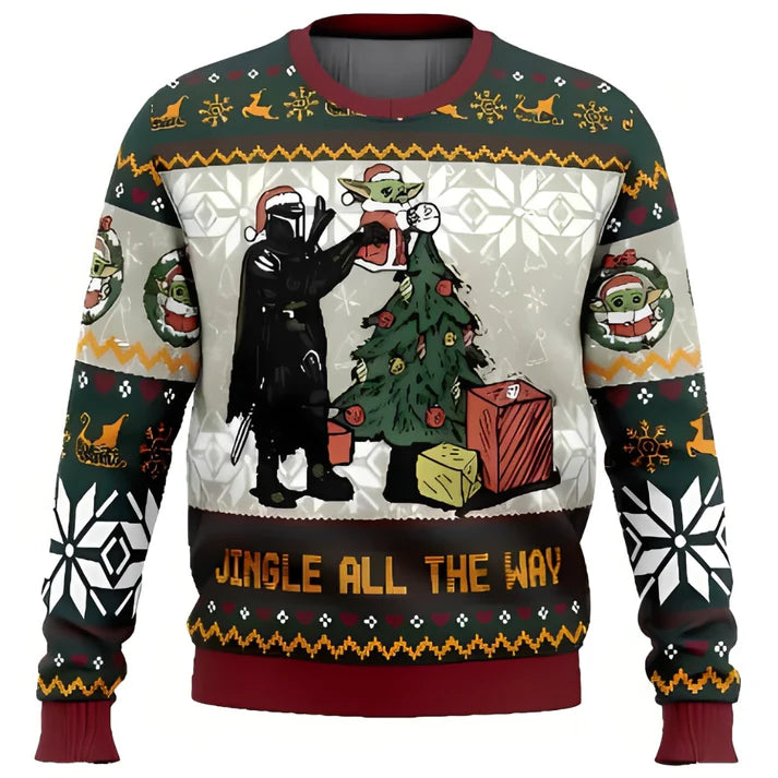 Festlicher Strickpullover für Wintertage