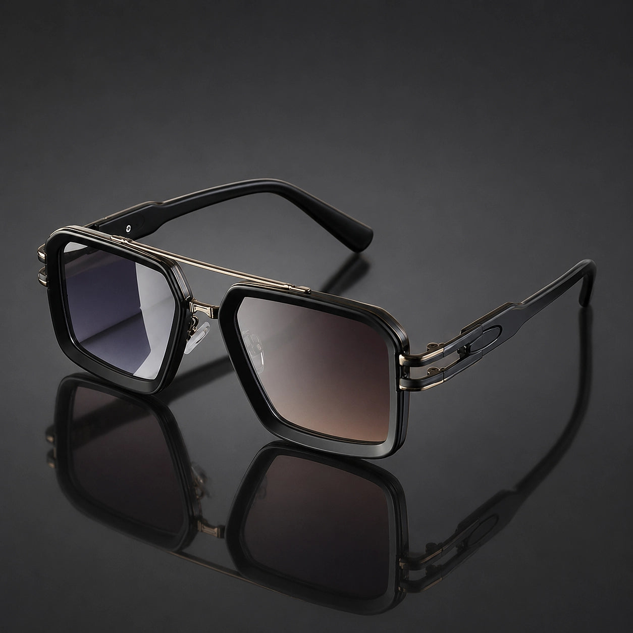 Eckige Damen-Sonnenbrille mit Doppelsteg-Glasses for women-Alpenkind