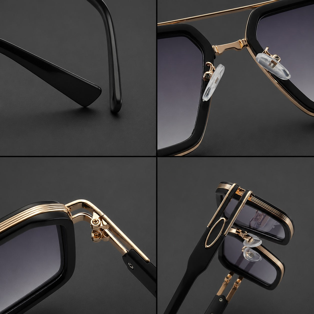 Eckige Damen-Sonnenbrille mit Doppelsteg-Glasses for women-Alpenkind