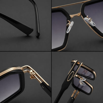 Eckige Damen-Sonnenbrille mit Doppelsteg-Glasses for women-Alpenkind