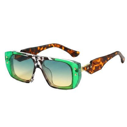 Eckige Damen-Sonnenbrille mit Muster und Nieten-Glasses foor women-Alpenkind