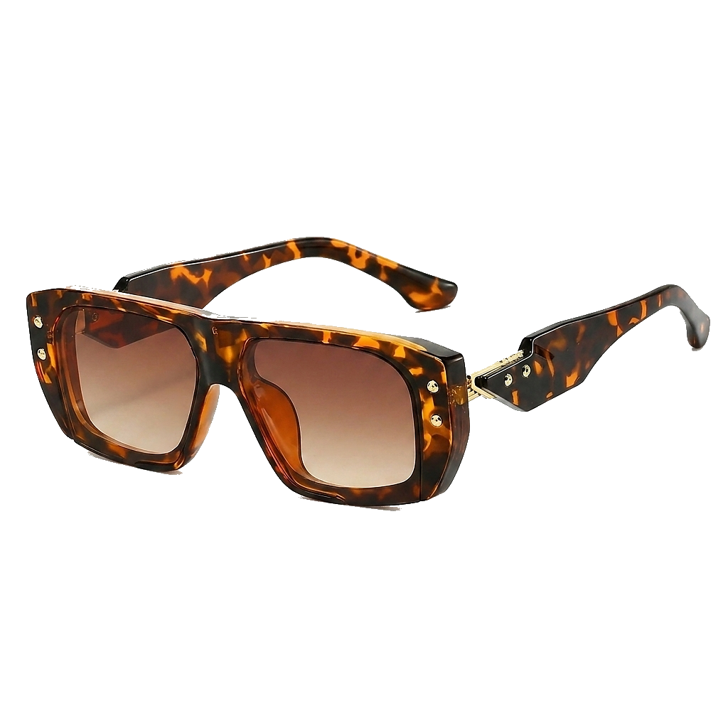 Eckige Damen-Sonnenbrille mit Muster und Nieten-Glasses foor women-Alpenkind