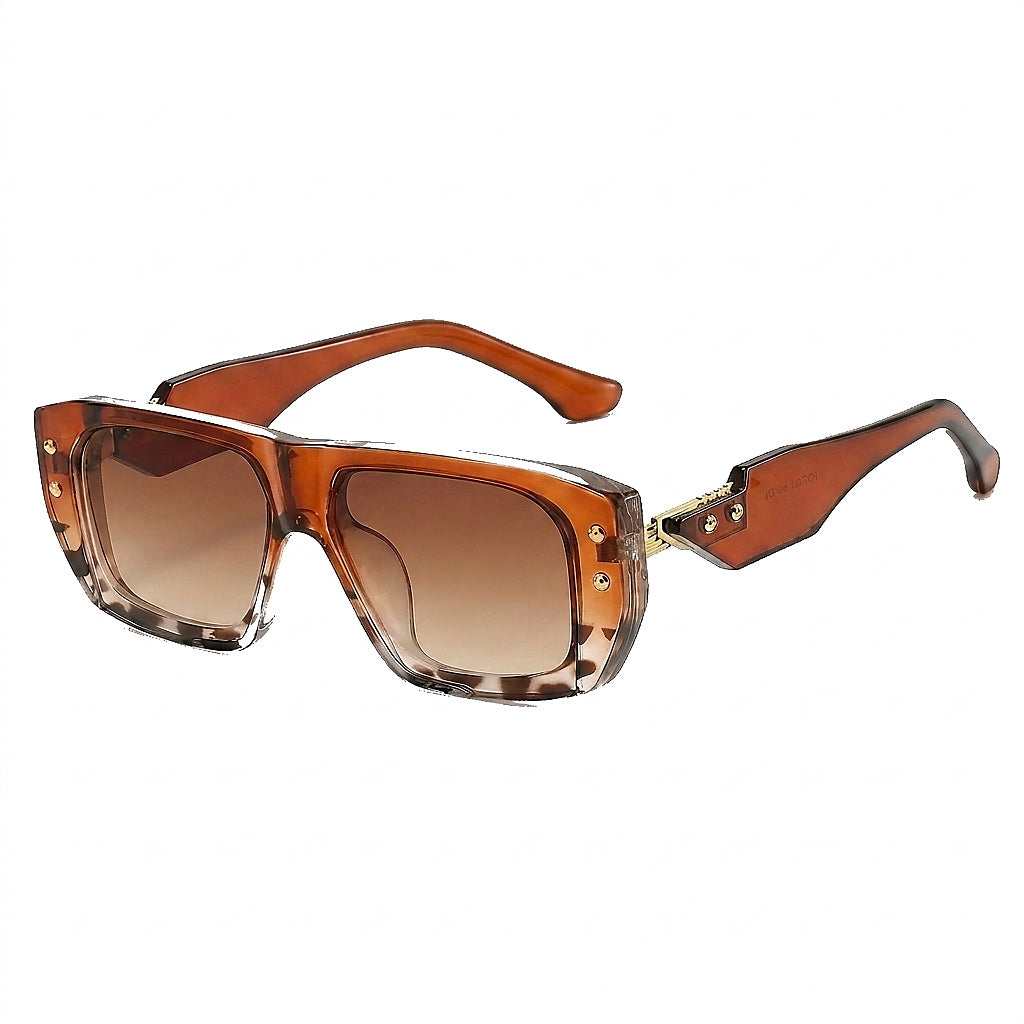 Eckige Damen-Sonnenbrille mit Muster und Nieten-Glasses foor women-Alpenkind