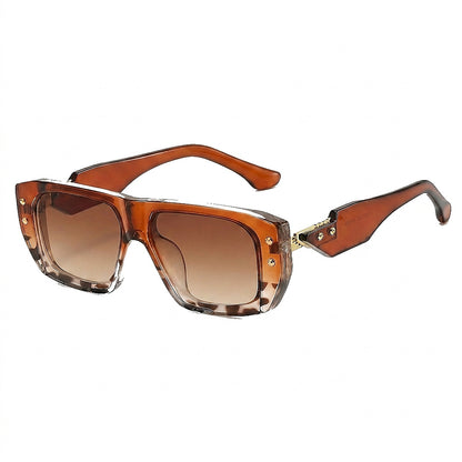 Eckige Damen-Sonnenbrille mit Muster und Nieten-Glasses foor women-Alpenkind