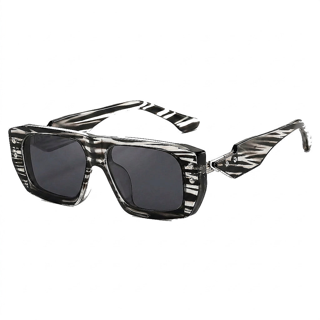 Eckige Damen-Sonnenbrille mit Muster und Nieten-Glasses foor women-Alpenkind