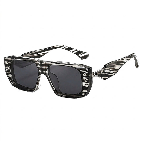 Eckige Damen-Sonnenbrille mit Muster und Nieten-Glasses foor women-Alpenkind