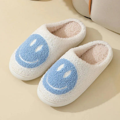 Flauschige Smiley-Hausschuhe für Damen-Footwear for women-Alpenkind