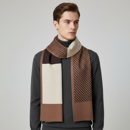 Gemusterter Strickschal für Herren-Accessories for Men-Alpenkind