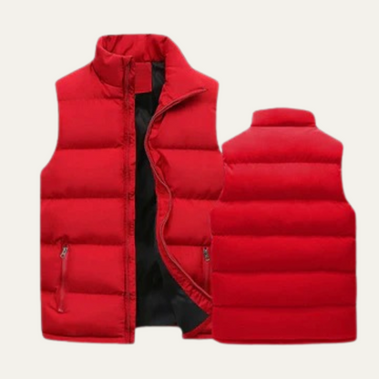 Gepolsterte Herren-Steppweste mit Reißverschlusstaschen-Vests for men-Alpenkind