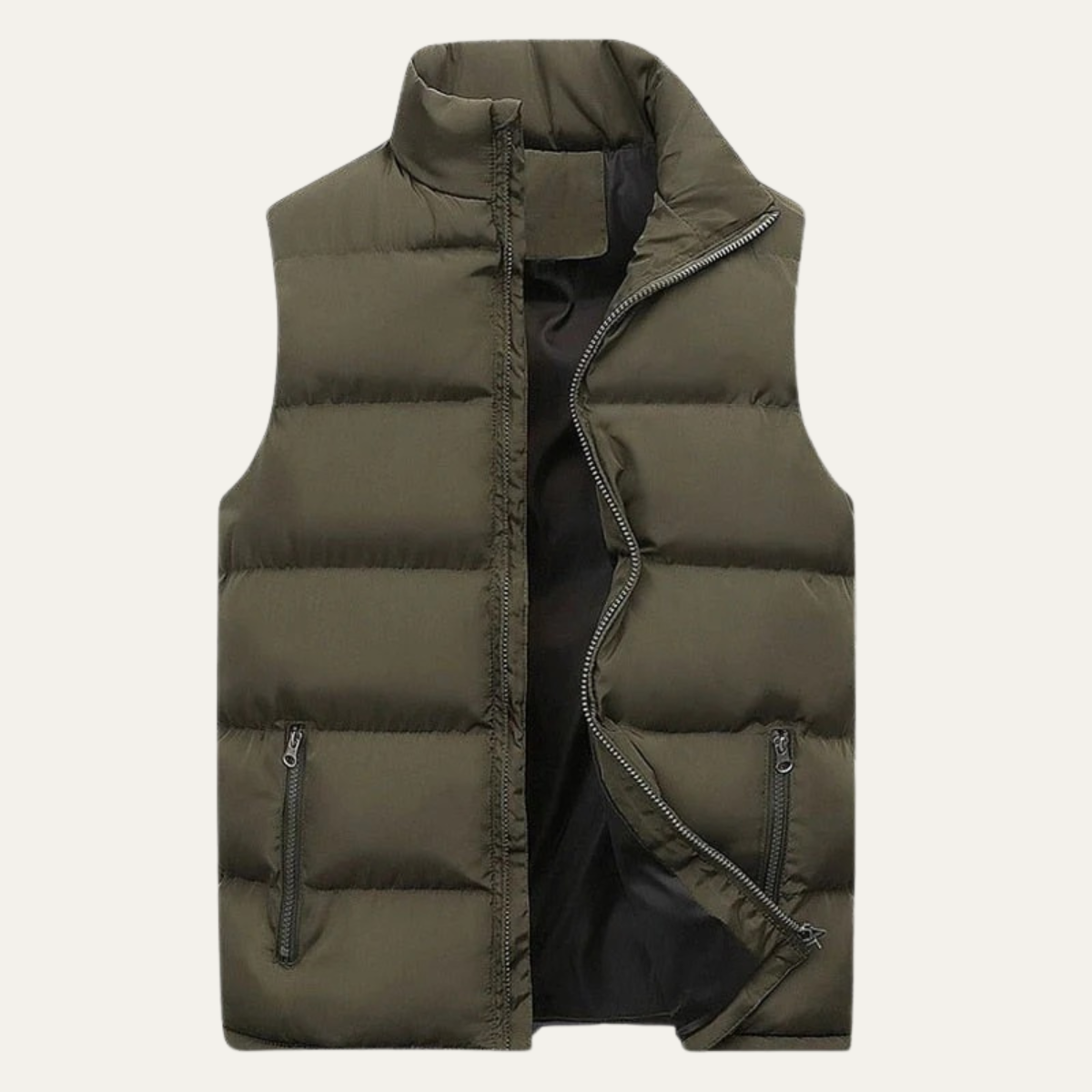 Gepolsterte Herren-Steppweste mit Reißverschlusstaschen-Vests for men-Alpenkind