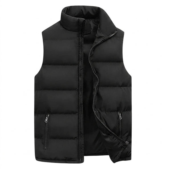 Gepolsterte Herren-Steppweste mit Reißverschlusstaschen-Vests for men-Alpenkind