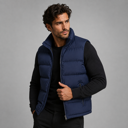 Gepolsterte Herren-Steppweste mit Stehkragen-Vests for men-Alpenkind