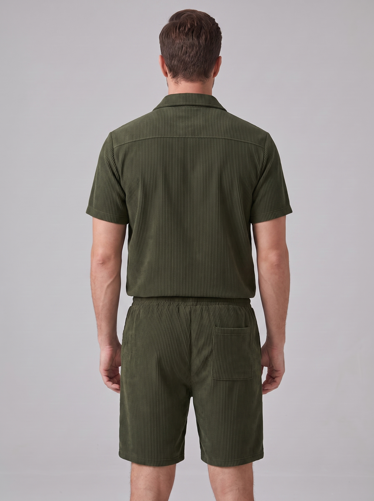 Geripptes Hemd- und Shorts-Set für Herren-Sets for Men-Alpenkind