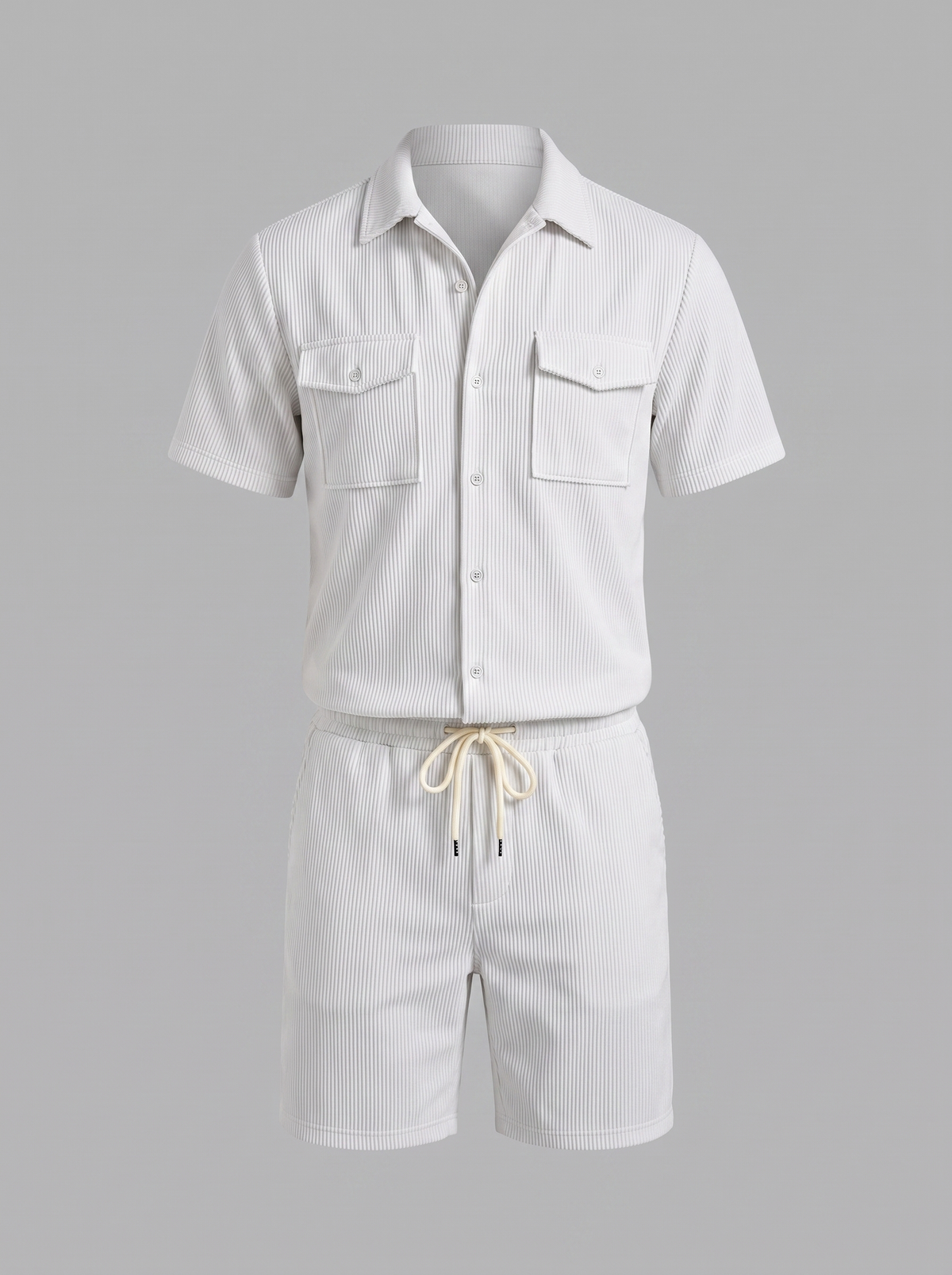 Geripptes Hemd- und Shorts-Set für Herren-Sets for Men-Alpenkind