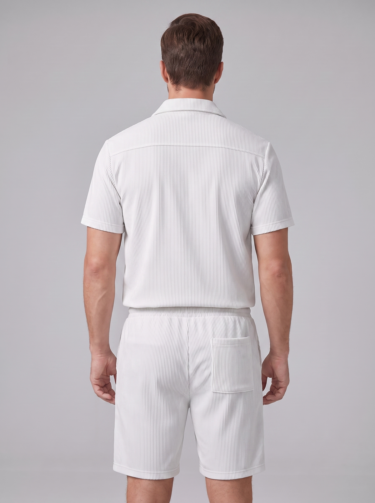 Geripptes Hemd- und Shorts-Set für Herren-Sets for Men-Alpenkind