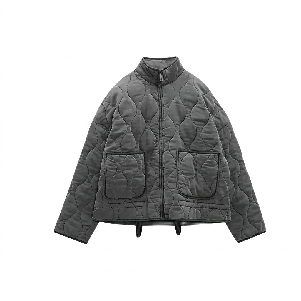 Gesteppte Damen-Reißverschlussjacke mit aufgesetzten Taschen-Jacket for women-Alpenkind