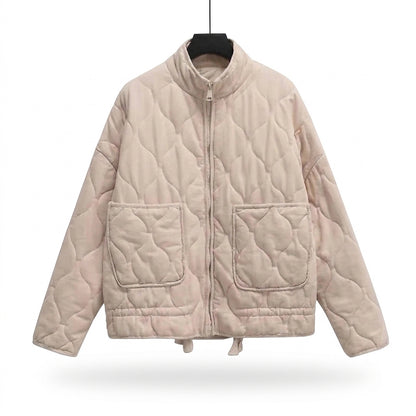 Gesteppte Damen-Reißverschlussjacke mit aufgesetzten Taschen-Jacket for women-Alpenkind