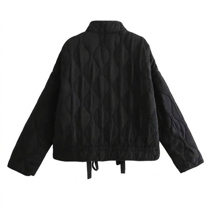Gesteppte Damen-Reißverschlussjacke mit aufgesetzten Taschen-Jacket for women-Alpenkind
