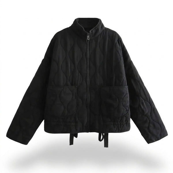 Gesteppte Damen-Reißverschlussjacke mit aufgesetzten Taschen-Jacket for women-Alpenkind