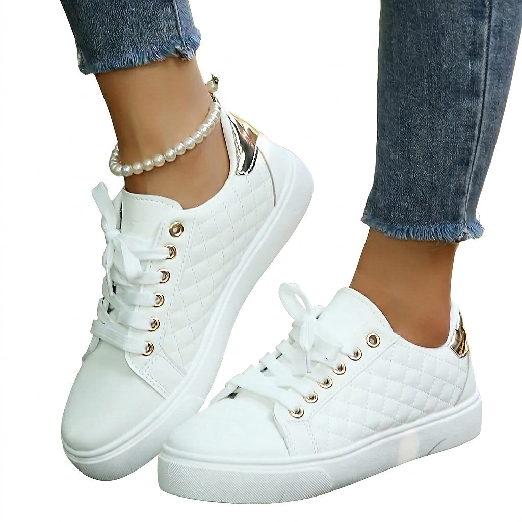 Gesteppte Damen-Sneaker mit niedrigem Schaft-Footwear for women-Alpenkind