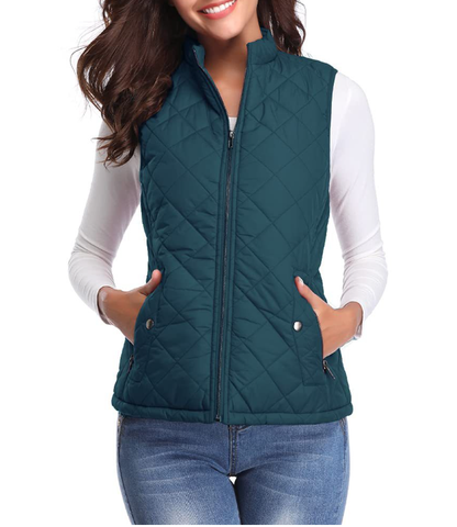 Gesteppte Damenweste mit Reißverschluss-Vest for women-Alpenkind