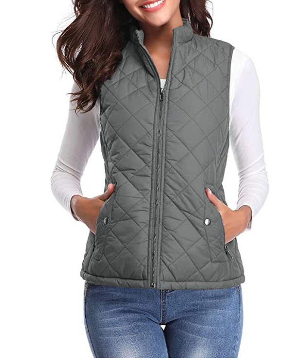 Gesteppte Damenweste mit Reißverschluss-Vest for women-Alpenkind