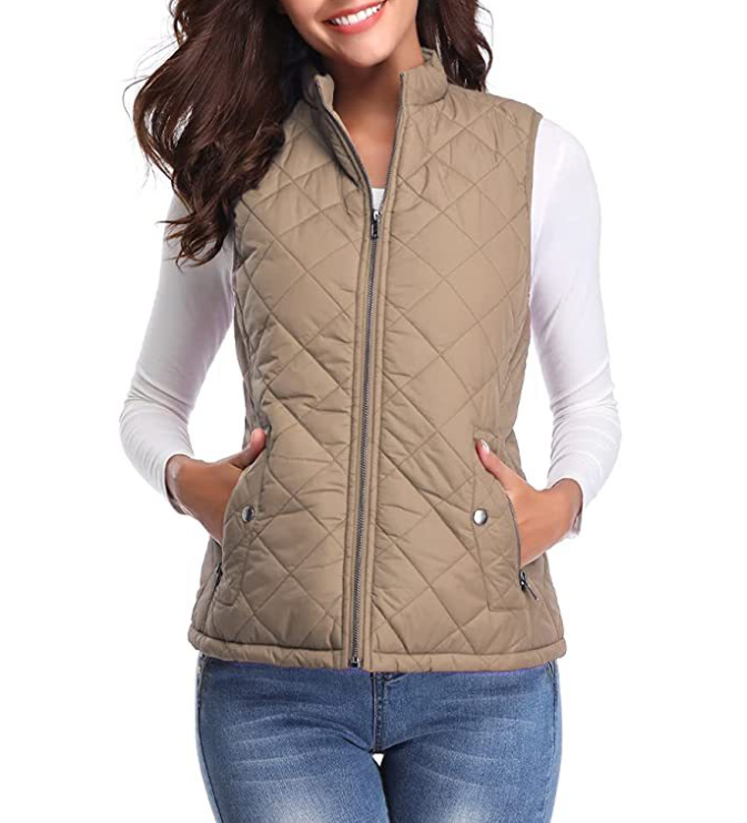 Gesteppte Damenweste mit Reißverschluss-Vest for women-Alpenkind