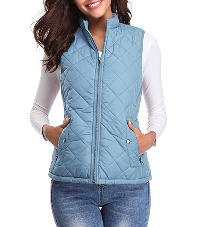 Gesteppte Damenweste mit Reißverschluss-Vest for women-Alpenkind