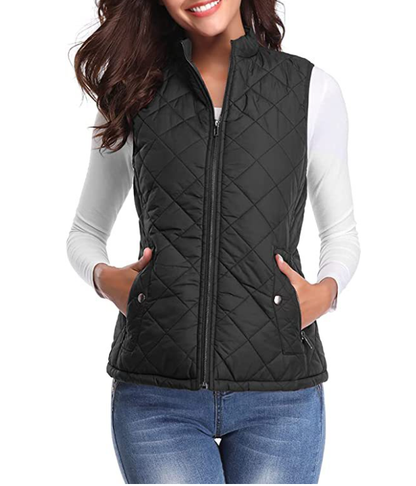 Gesteppte Damenweste mit Reißverschluss-Vest for women-Alpenkind