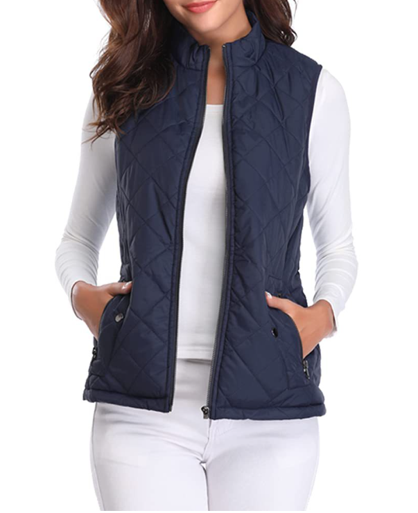 Gesteppte Damenweste mit Reißverschluss-Vest for women-Alpenkind