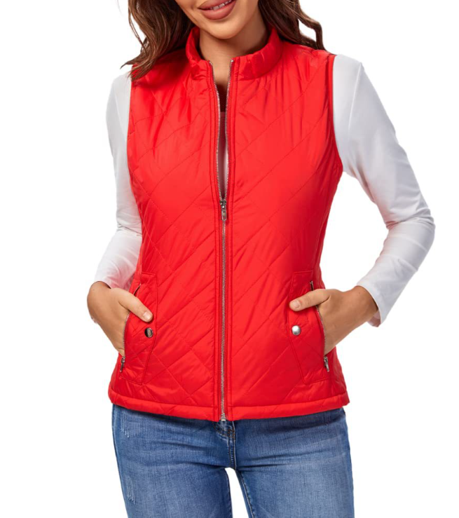 Gesteppte Damenweste mit Reißverschluss-Vest for women-Alpenkind