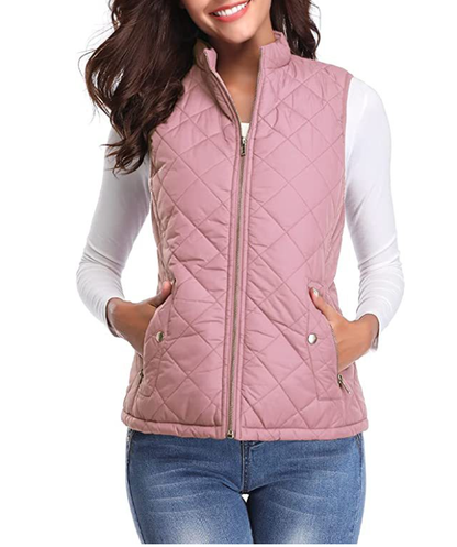 Gesteppte Damenweste mit Reißverschluss-Vest for women-Alpenkind