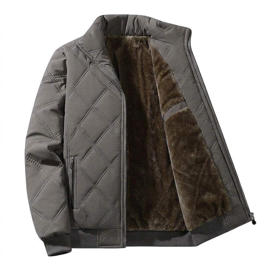 Gesteppte Herren-Bomberjacke mit Stehkragen-Jackets for men-Alpenkind