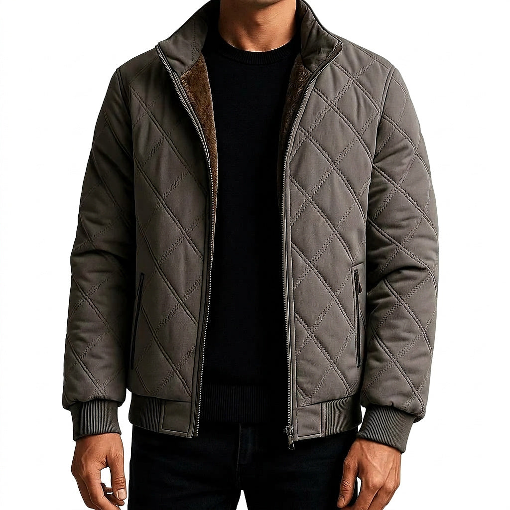 Gesteppte Herren-Bomberjacke mit Stehkragen-Jackets for men-Alpenkind