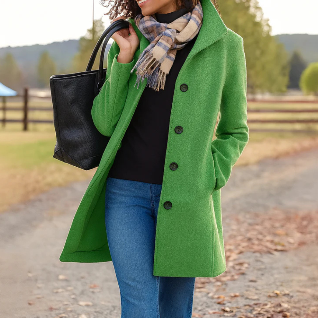 Heritage-Mantel für Damen mit Knopfverschluss-Coats for Women-Alpenkind