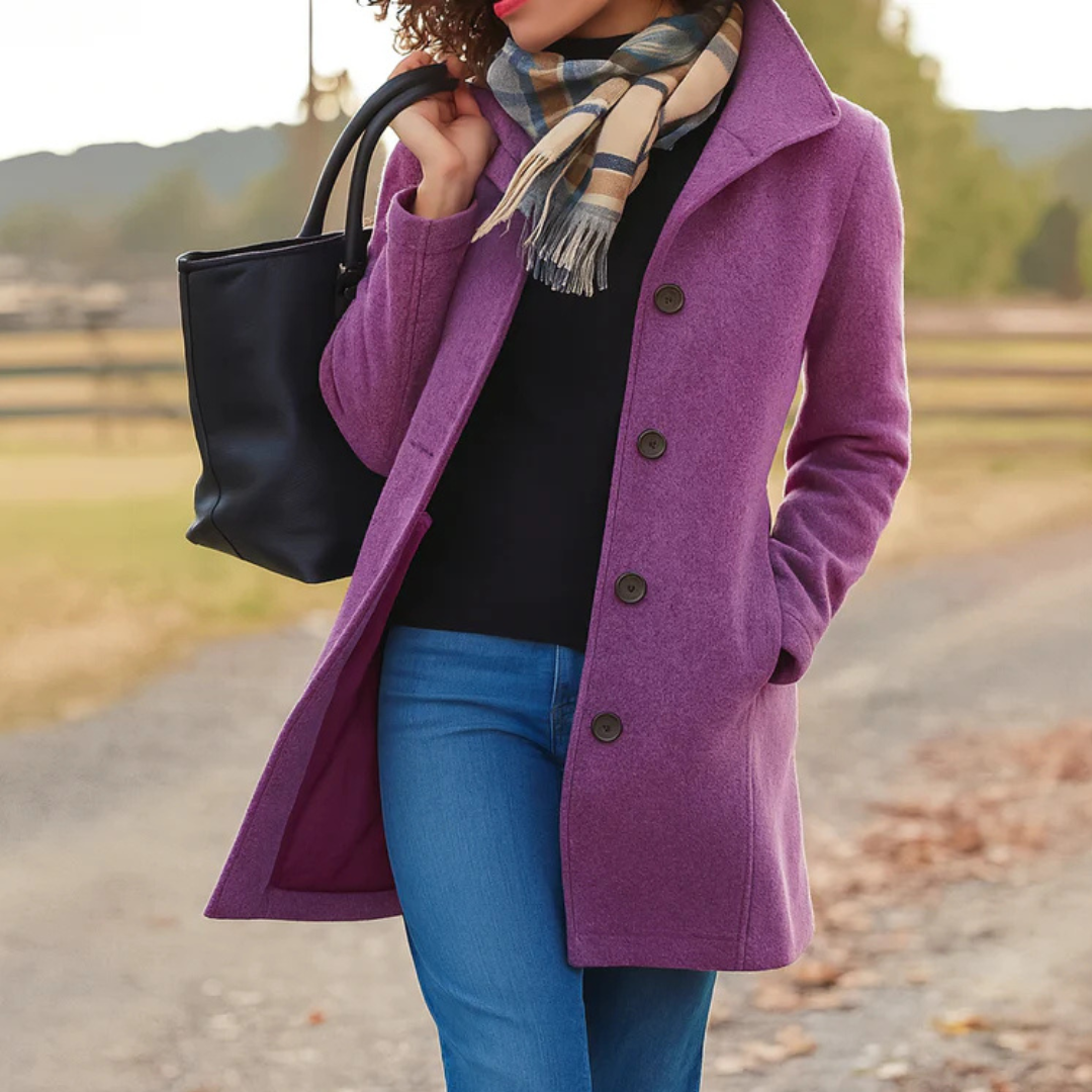 Heritage-Mantel für Damen mit Knopfverschluss-Coats for Women-Alpenkind