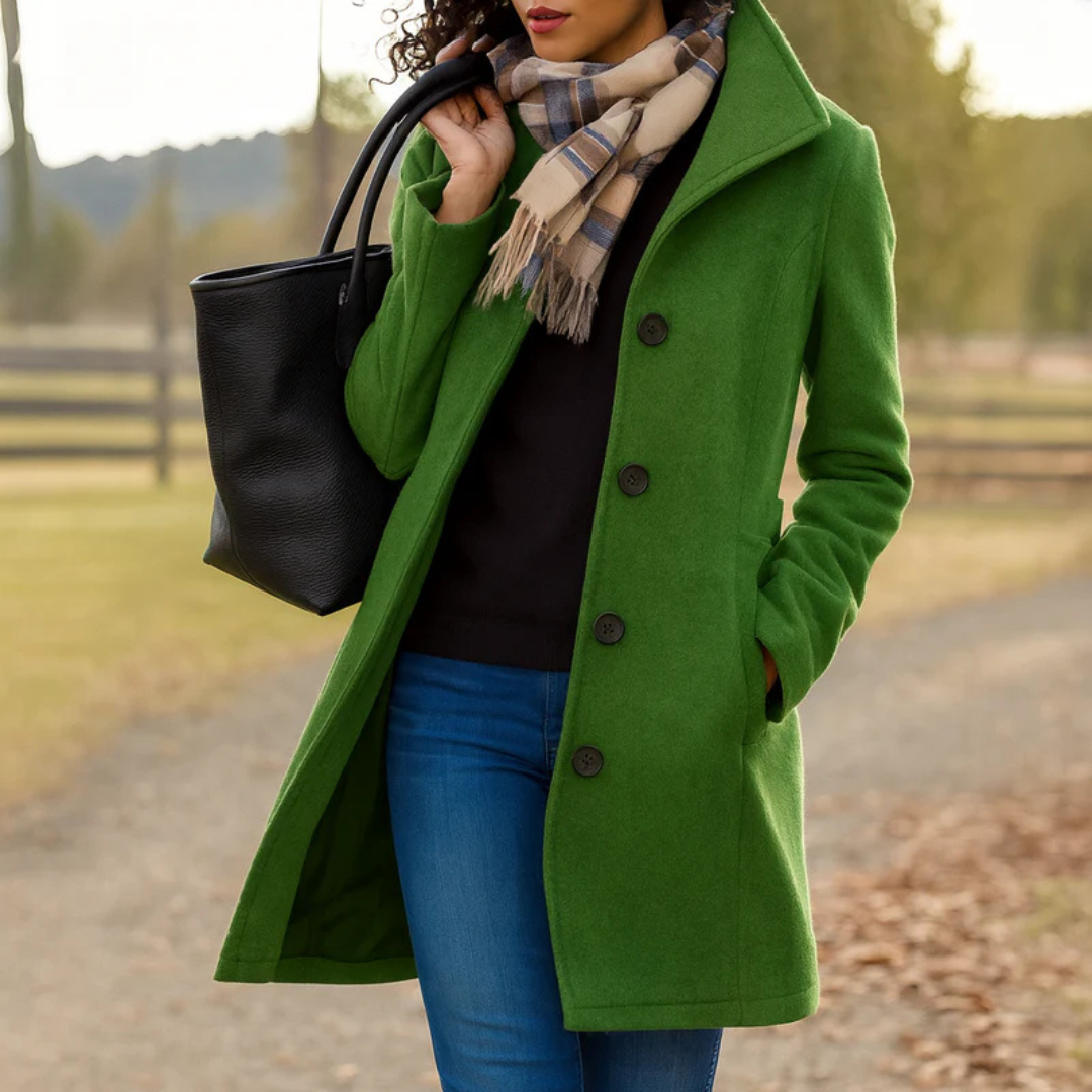 Heritage-Mantel für Damen mit Knopfverschluss-Coats for Women-Alpenkind