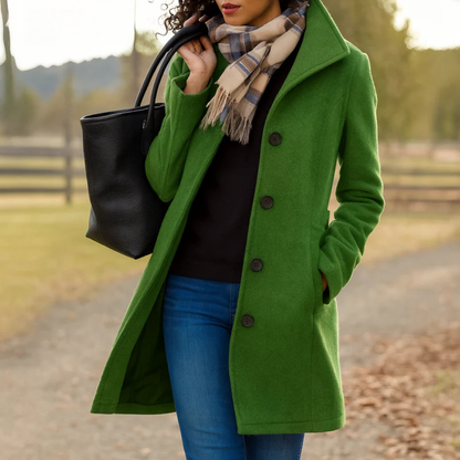 Heritage-Mantel für Damen mit Knopfverschluss-Coats for Women-Alpenkind