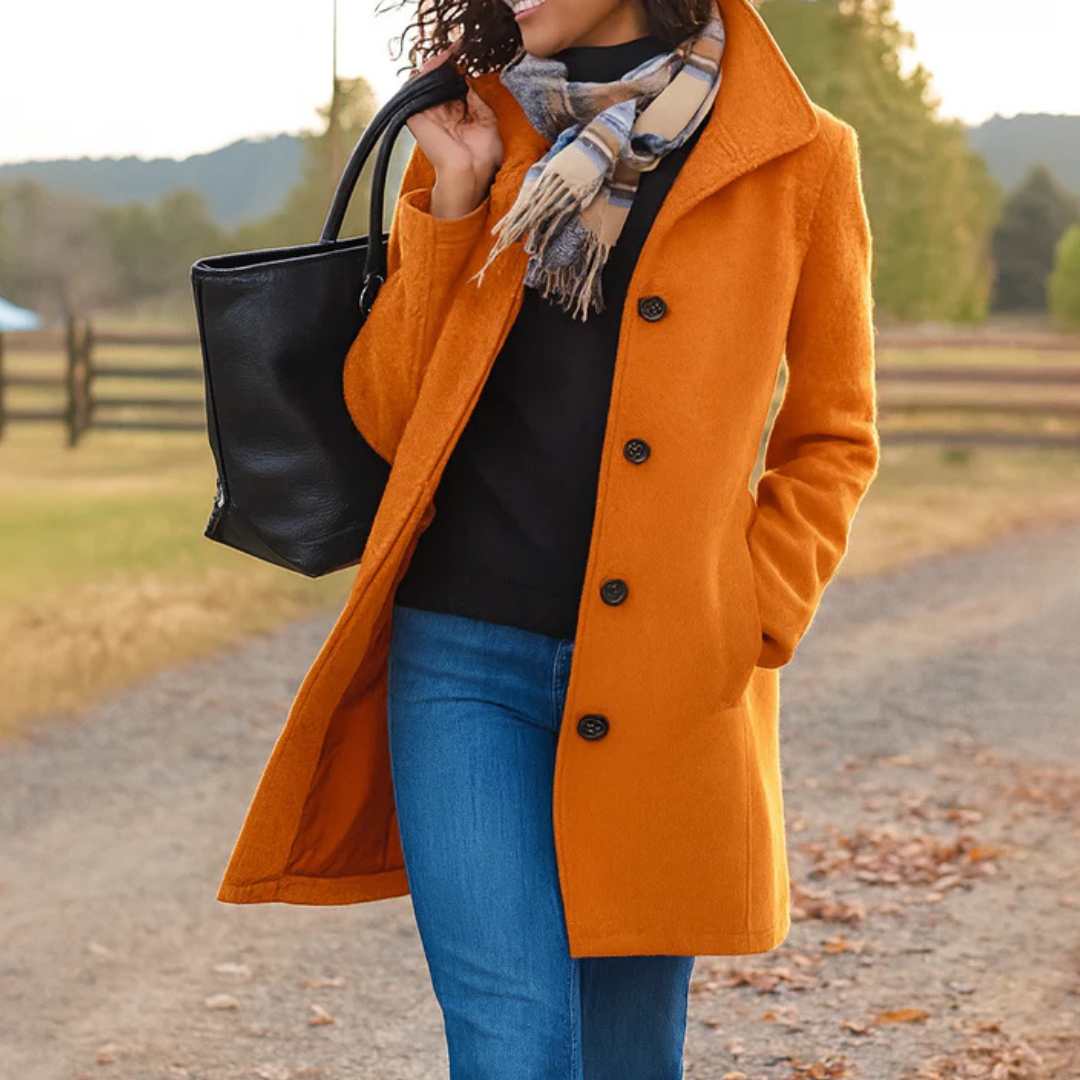Heritage-Mantel für Damen mit Knopfverschluss-Coats for Women-Alpenkind